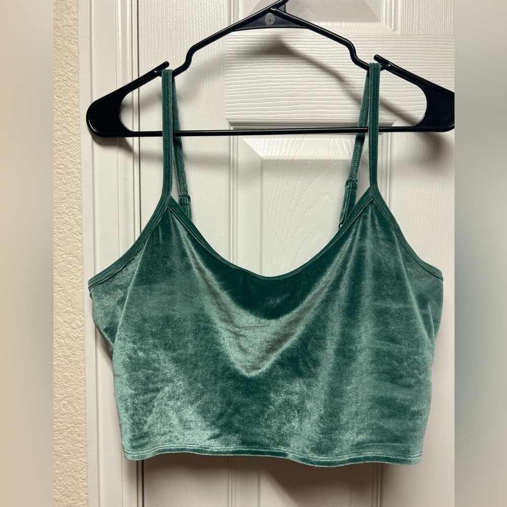 NWOT Pink velvet sports bra